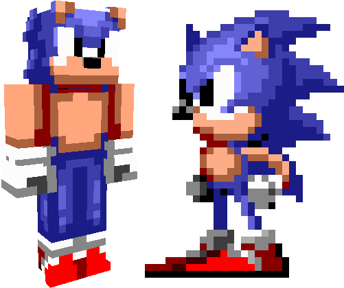 Classic Sonic Minecraft Skin